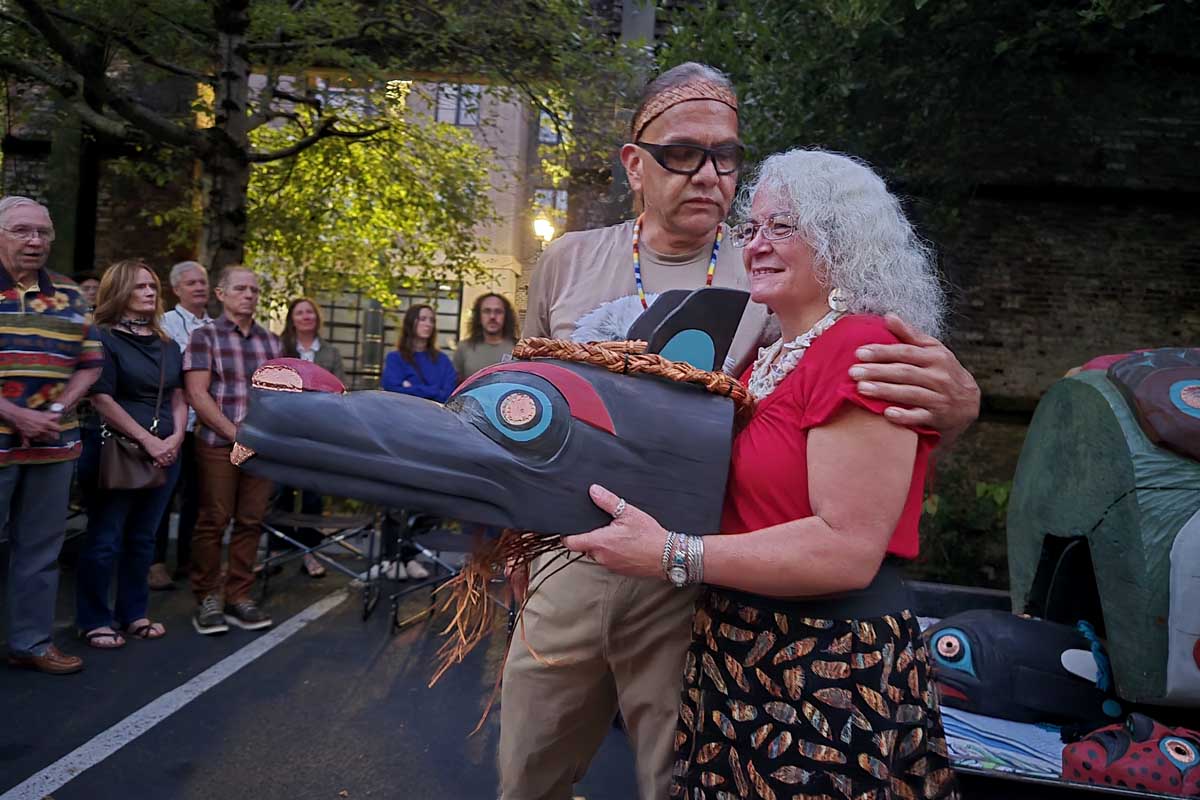 The Gifting of the Mask to Angela Sondenna (Confederated Tribes of Siletz Indians)