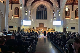 Seven Sisters on the evening of September 21st at St. Andrews Cathedral